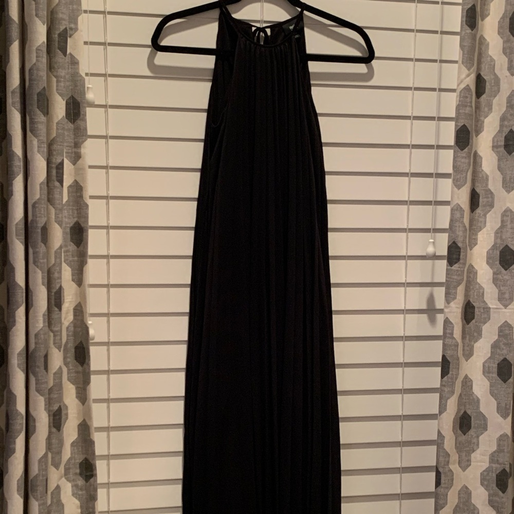 Black Accordion Style Hi-Low Maxi